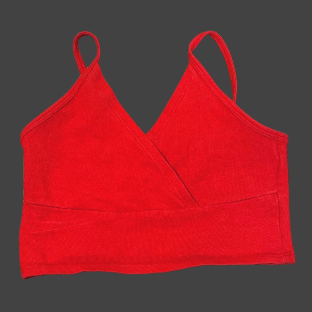 💄discontinued brandy melville red cropped amara tank
